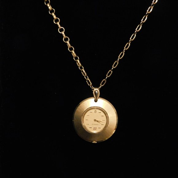 Golden Watch Necklace - Picture 1 of 6